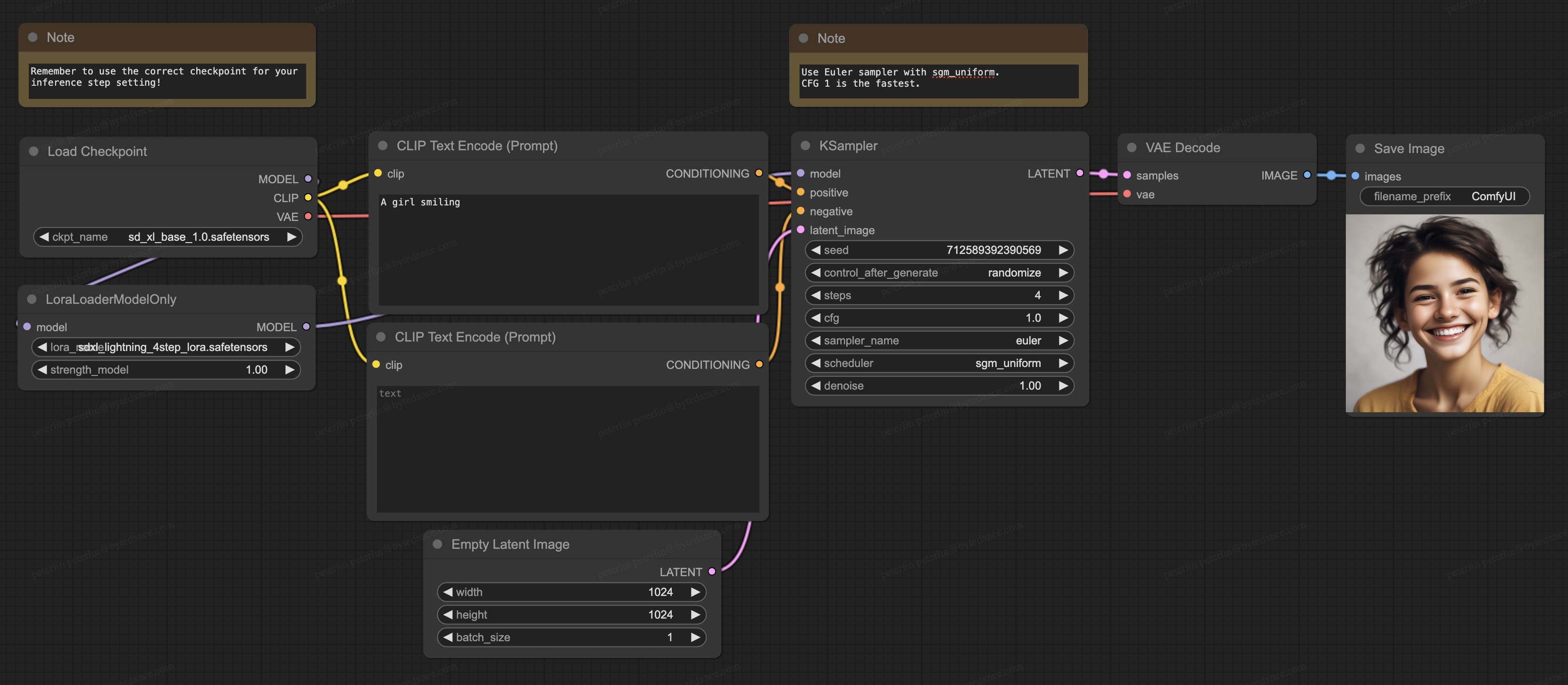 SDXL-Lightning ComfyUI LoRA Workflow