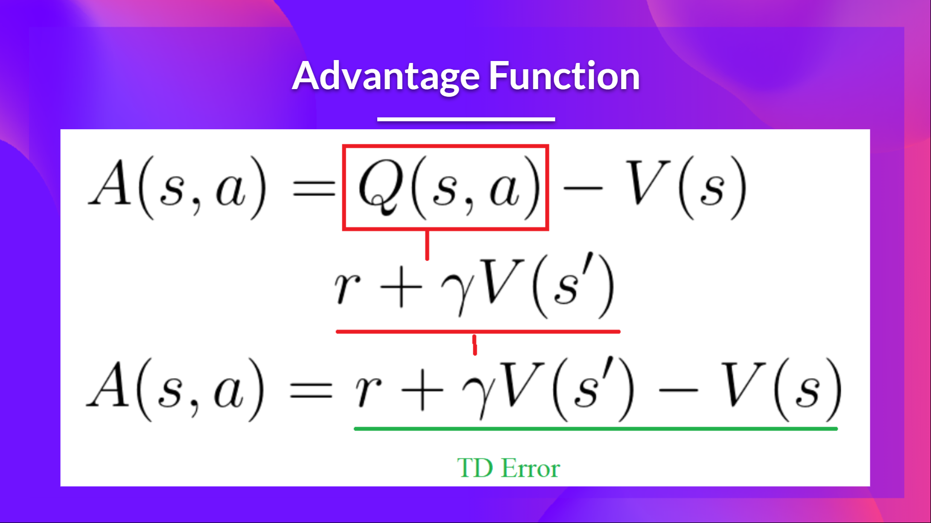 Advantage Function