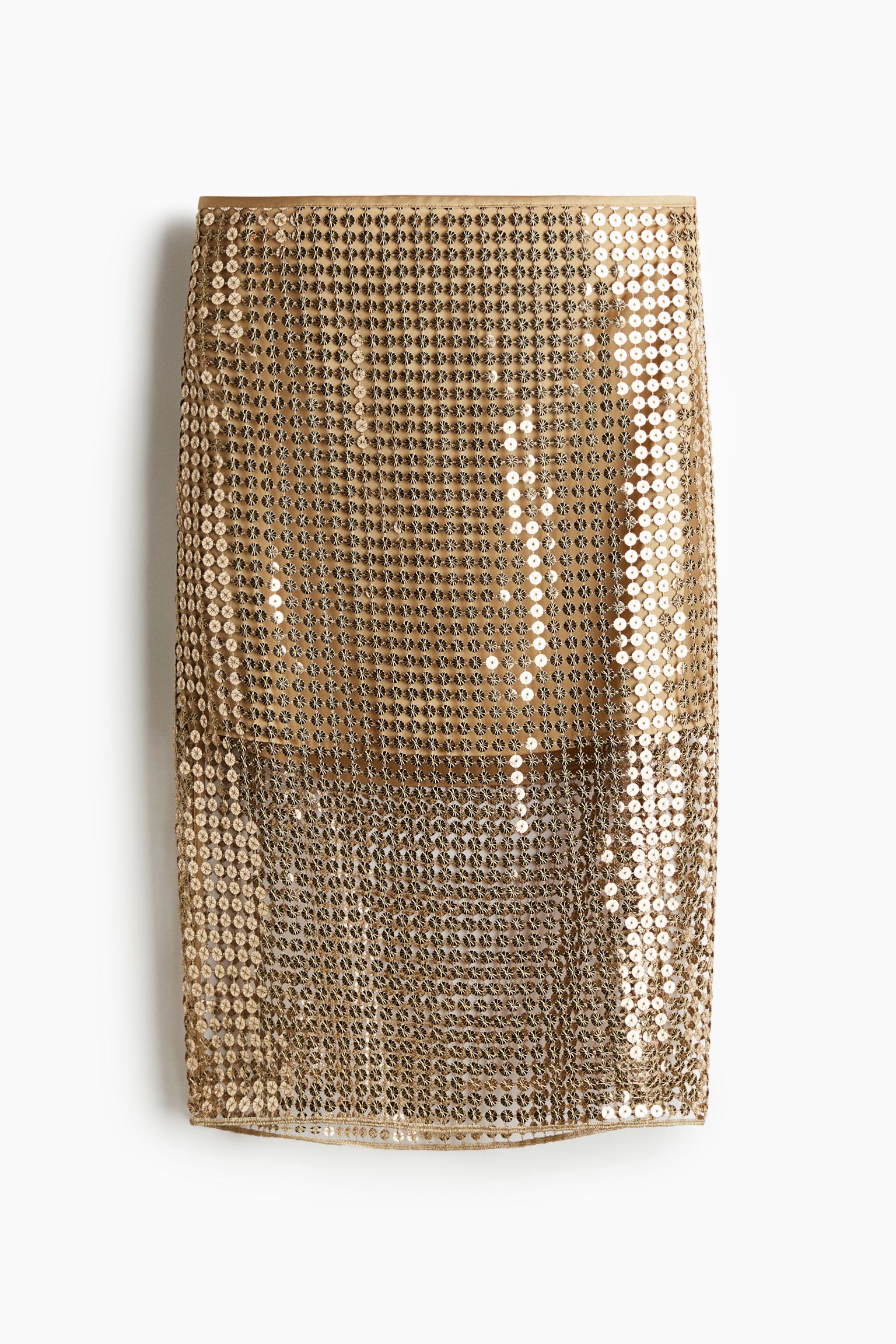Gold Sequined mesh skirt.jpeg