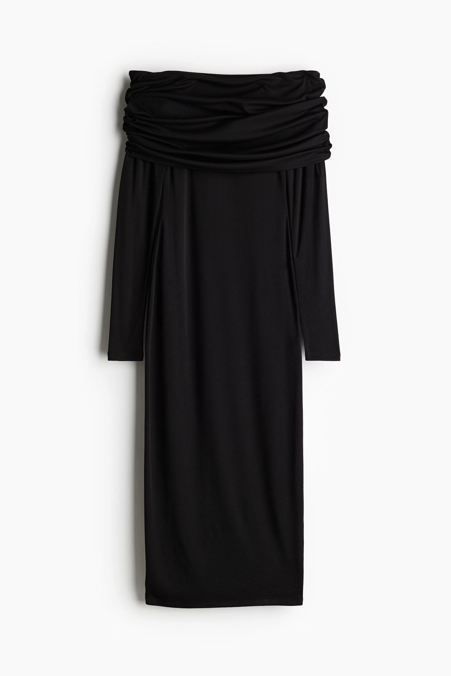 Black Foldover-edge off-the-shoulder dress.jpeg