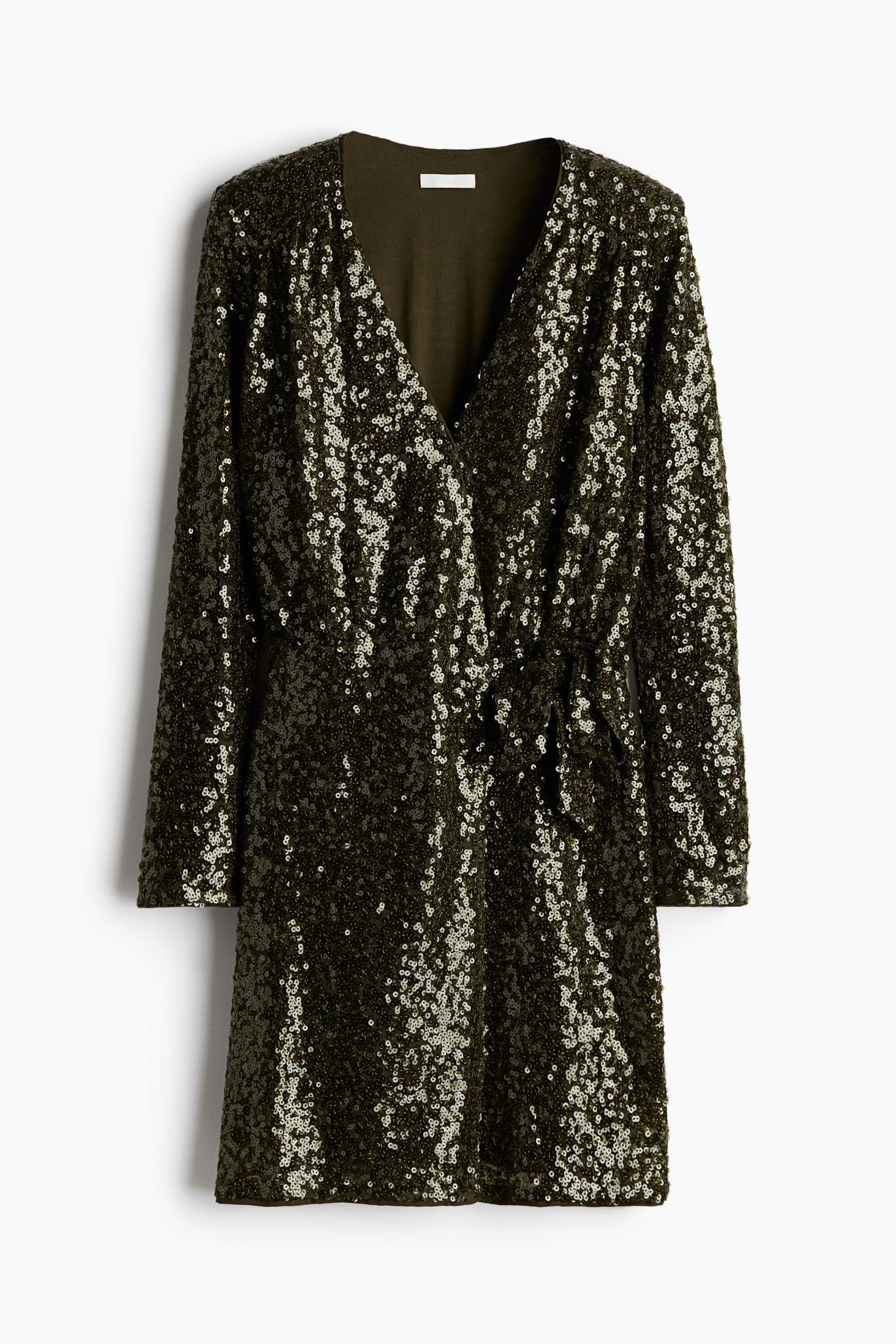 Dark Gold Sequined wrap dress.jpeg